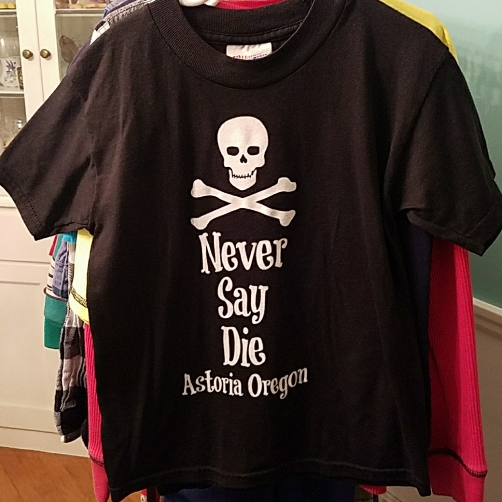 Hanes Goonies Never Say Die t-shirt